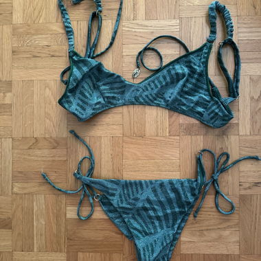 Set bikini turchese glitterato