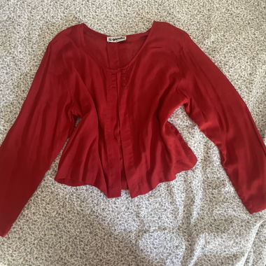 Leichte Strickjacke - rot