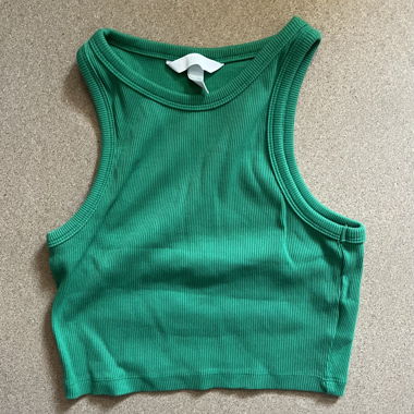 Top corto verde H&M
