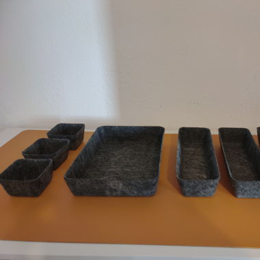 Set da 8 organizer per cassetti in feltro