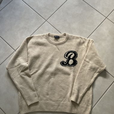 Pull en maille beige 