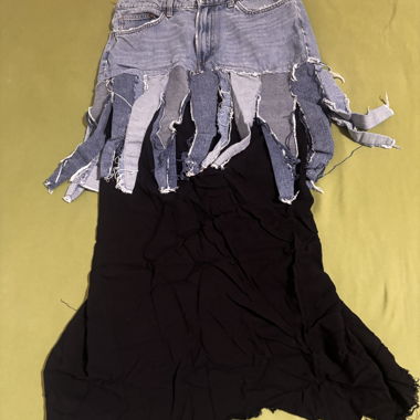 Upcycled Denim Skirt