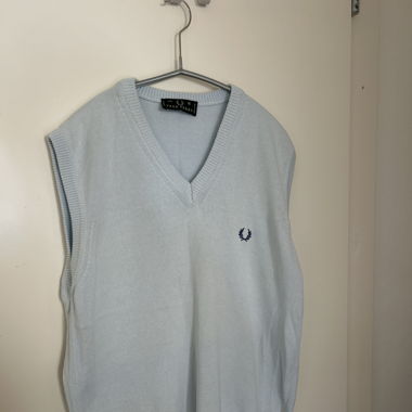Sky blue Fred Perry vintage vest