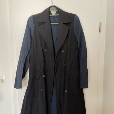 Lightweight Black/Navy Dries van Noten trench coat