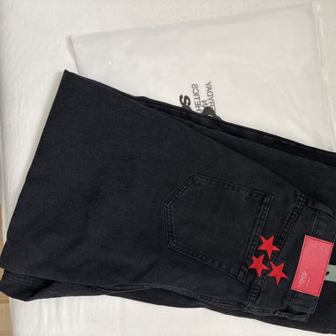 JUMBO PANTS WASHED BLACK scuffers