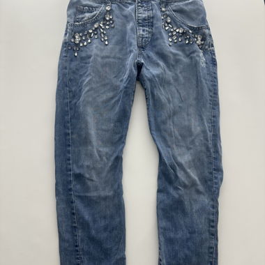 Jeans Guess, taglia 38, con dettagli in strass - 