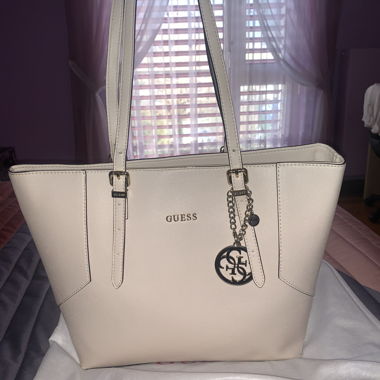 Beige GUESS tote bag
