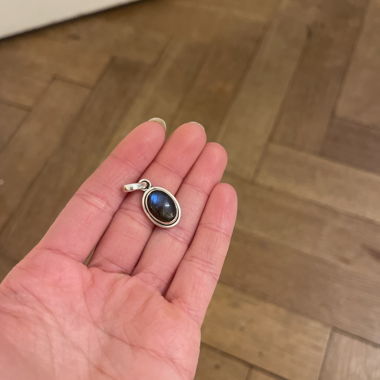Pendant in 925 silver with rainbow tourmaline