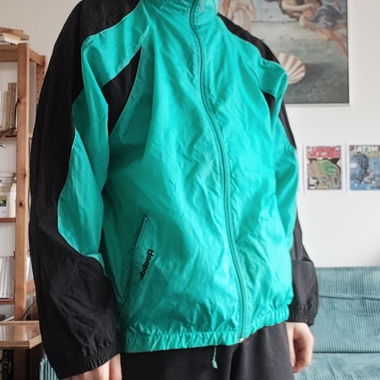 Retro Reebok blau-schwarze Jacke