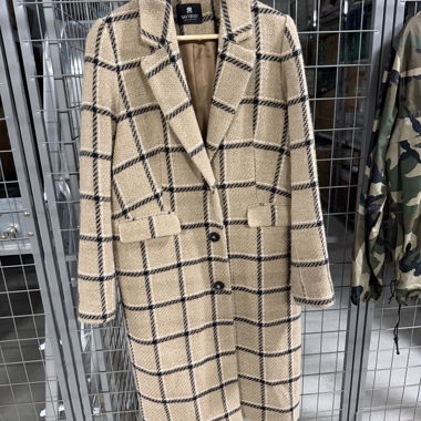 Cappotto Navyboot a quadri, beige taglia 40