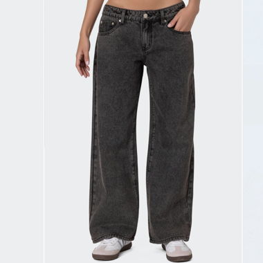 jeans edikted neri a vita bassa