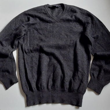 cozy grey knit sweater