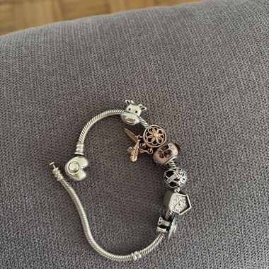 Bracciale charm argentato