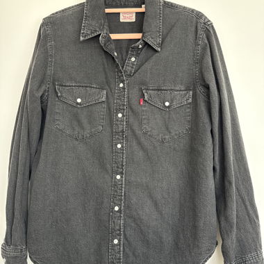 Camicia di jeans nera