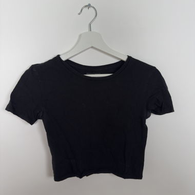 Zara Black Crop T-Shirt
