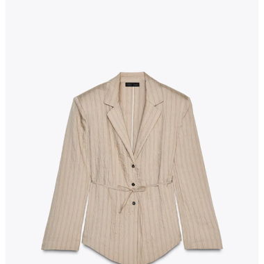 Beiger Zara-Blazer mit Streifen