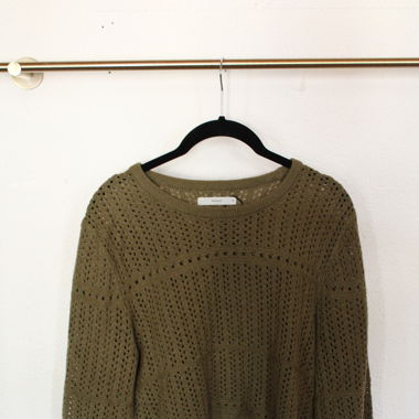 Pull en tricot vert