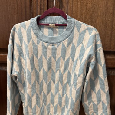 Pullover türkis/weiss