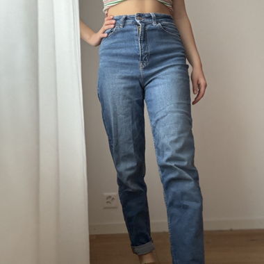 Jean Mom taille haute
