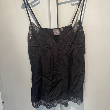Black lace cami top