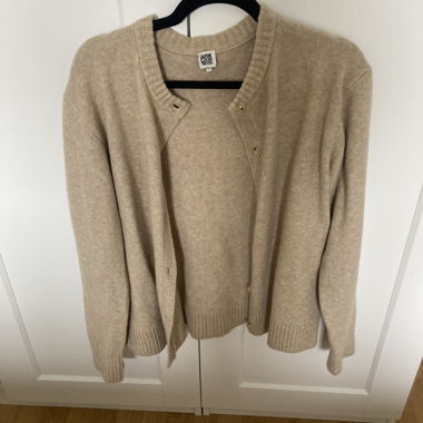 Gilet en maille beige