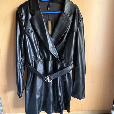 Amisu Pants Dress in Leather Look