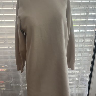 Beige sweatshirt dress
