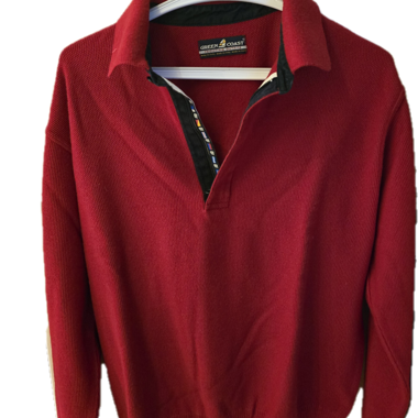 red yachting pullover vintage