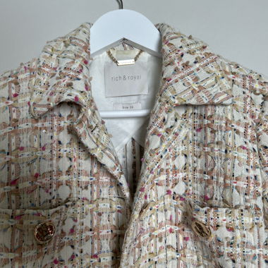 Giacca corta in stile tweed