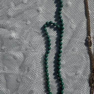 Collier de perles vertes