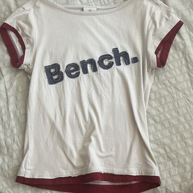 T-shirt Bench bianco/rosso