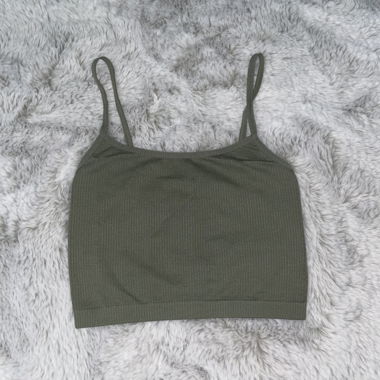 Crop Top - Olivegrün