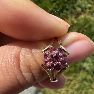 9K Ruby Cluster Ring
