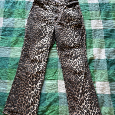Ganni Leopard-Jeans Betzy Cropped