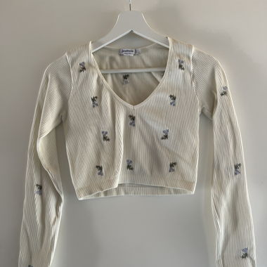 Blumen-Crop Top Stradivarius