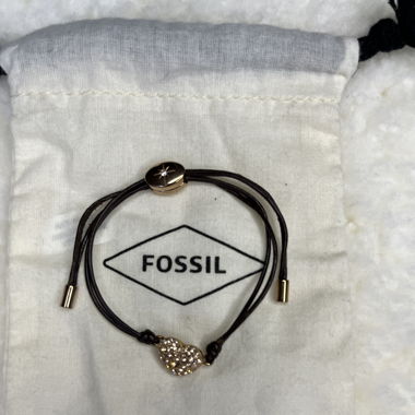 Fossil Armband Leder & Gold