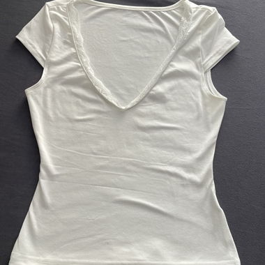 Top corto vintage in pizzo