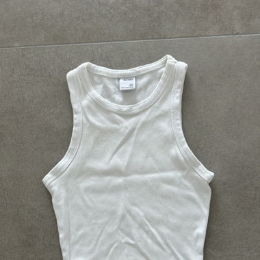 white tank crop top
