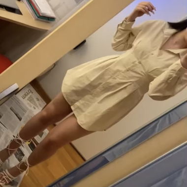 Beige shirt dress