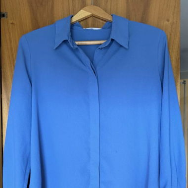Hemd-Bluse Damen blau Casual-Look