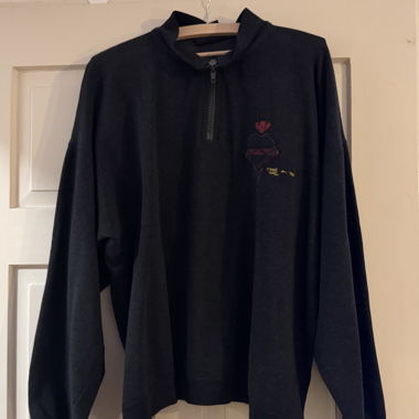 Schwarzes Zip-Sweatshirt
