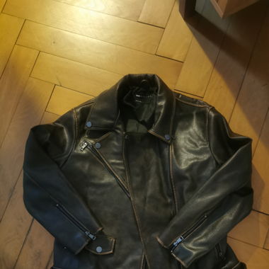 Bikerjacke Kunstleder braun