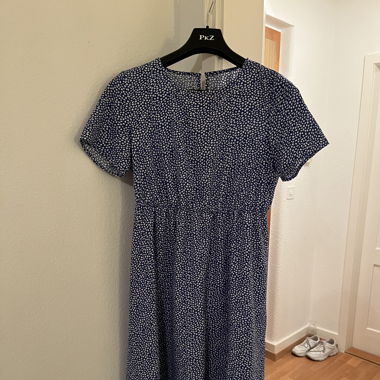 Maxikleid blau, rundhals