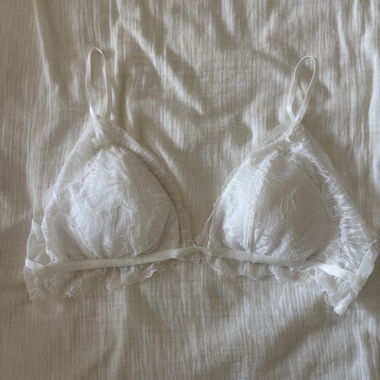 Bralette in pizzo bianco