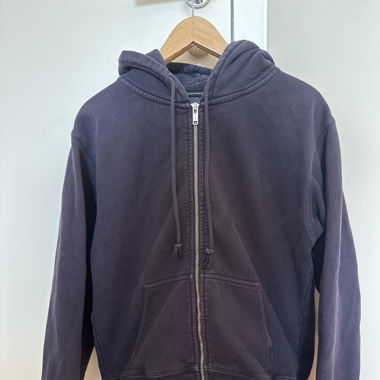 Pull à capuche bleu/violet 