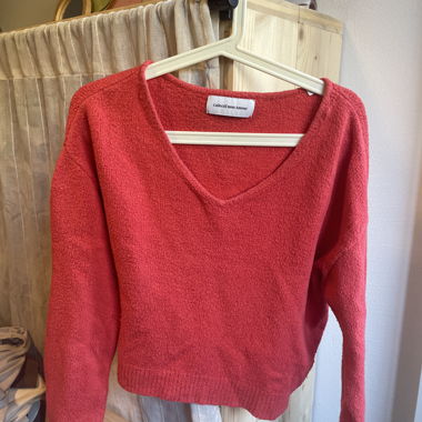 Maglione in maglia rosso