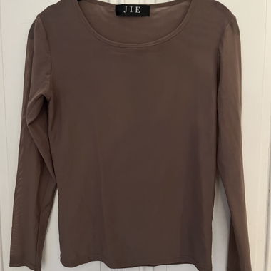 Brown Long-Sleeve Top