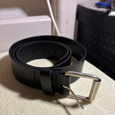 classic black leather belt
