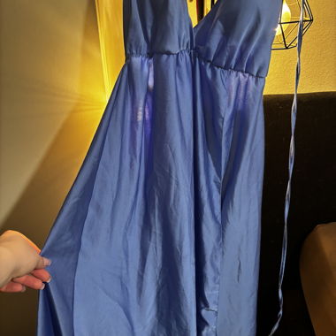 Blue Satin Dress