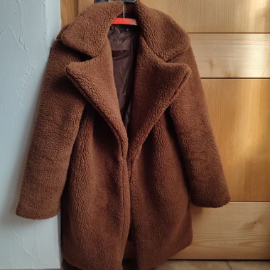Brown teddy coat